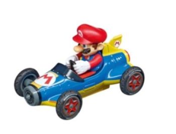CARRERA15817069-A - Blue and yellow MARIO KART friction car in box - Mario