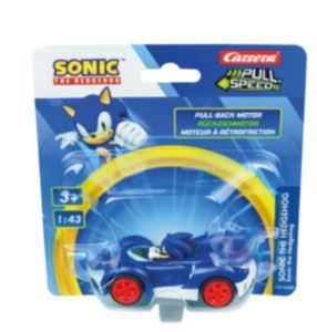 CARRERA15818325 - SONIC the Hedgehog friction car in blister pack - blue - Sonic