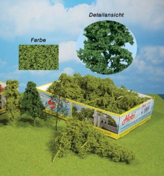 HEK1631 - 15 natural fibre trees and bushes - light green