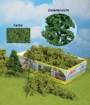 HEK1632 - 15 natural fibre trees and bushes - medium green