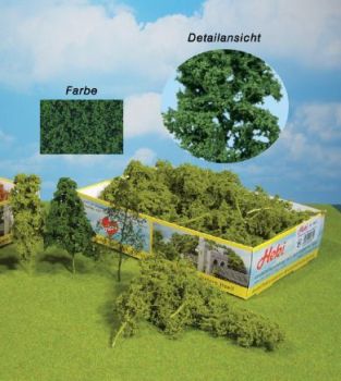 HEK1633 - 15 natural fibre trees and bushes - dark green