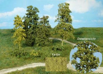 HEK1671 - 15 natural fibre trees and shrubs - medium green