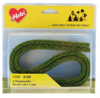 HEK1757 - 2 Thuja hedges - 25x7 mm - 50cm long.