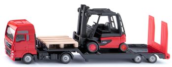 SIK1763 - MAN 4x2 truck with equipment trailer and LINDE forklift