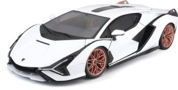 BUR11046W - LAMBORGHINI Sian Hybrid White and Black