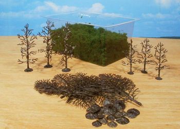 HEK1972 - Tree kit with flocking 6-12 cm - 15 pieces