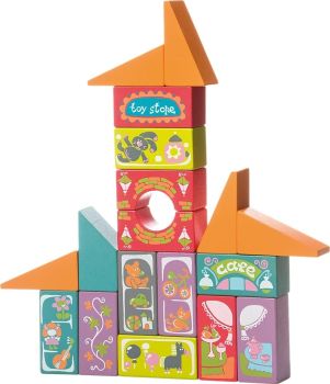 ASM12374 - CUBIKA - The Great Fantasy City 18 Piece Wooden Toy