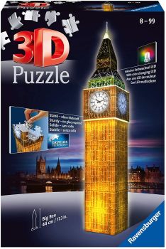 RAV125883 - 3D Puzzle 216 Pieces Big Ben illuminated