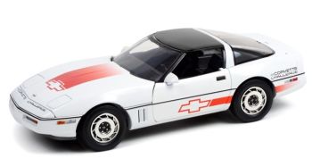 GREEN13596 - CHEVROLET Corvette C4 1988 white with orange stripes CORVETTE CHALLENGE