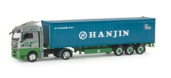 HER155519 - MAN TGX XLX 4x2 EKB with container carrier and 40 feet container HANJIN