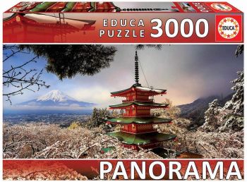 EDU18013 - 3000 Piece Jigsaw Puzzle Mount Fuji And Chureito Pagoda In Japan