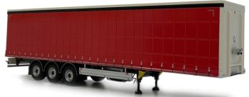 MAR1902-01-12 - Red PACTON 3 Axles Curtainsider Trailer