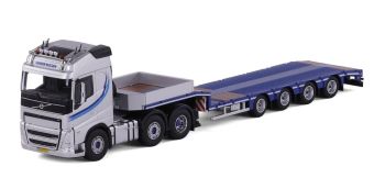 CAV20-1253 - VOLVO FH5 Globetrotter 6x4 with 4-axle extendable low loader DEKKER Transport