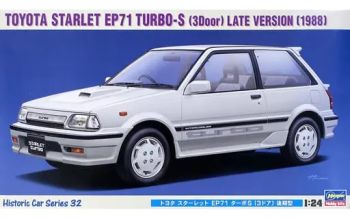 HAW21132 - TOYOTA Starlet EP71 Turbo S - 3 doors 1988 white to assemble and paint