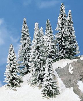 HEK2161 - 8 snow-covered fir trees 7-12 cm