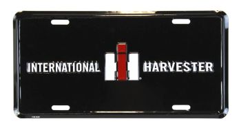 SIGN-2201 - Metal plate INTERNATIONAL HARVESTER Black - 30 x 15 cm