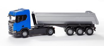 EMEK22484 - SCANIA R500 4x2 blue with 3-axle tipper