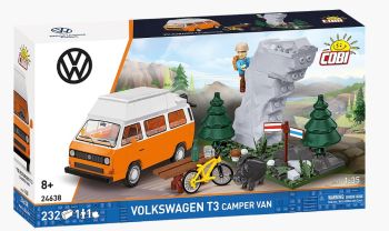 COB24638 - VOLKSWAGEN T3 Camper van (orange) - 232 pieces