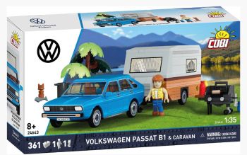 COB24643 - VOLKSWAGEN Passat B1 with caravan - 361 pieces