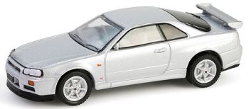 GREEN28160-E - NISSAN Skyline GT-R V-SPEC 1999 Silver 25th Anniversary SKYLINE in blister pack