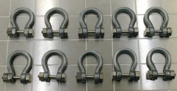 YCC639 - Lot of 10 Shackles 150/200 Tons (not threaded with bolts and nuts)