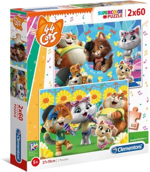 CLE21607 - Puzzle 2x60 Pieces 44 cats