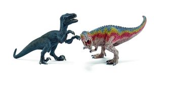 SHL42216 - Small Tyrannosaurus Rex and Velociraptor