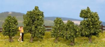 NOC25410 - 5 green shrubs 3 and 4 cm