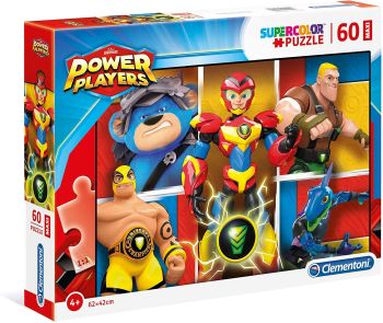 CLE26458 - Maxi Puzzle 60 Pieces POWER PLAYERS - 62x42 cm
