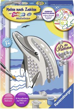 RAV284726 - Dolphin art number with rhinestones 13x18 cm