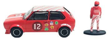 GREEN30564-C - 1975 Volkswagen Golf GTI Widebody with figurine from the 2025 Christmas Collection series, still in blister pack