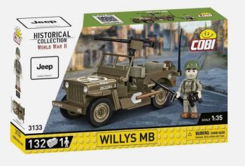 COB3133 - Jeep Willys MB Military Vehicle - 132 Pieces
