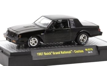 M2M-31500-MJS70 - BUICK Grand National - Custom 1987 Black BUICK TURBOCHARGED in blister