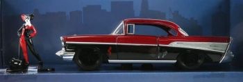 JAD33087 - 1957 CHEVROLET BEL-AIR-HARD TOP with HARLEY QUINN figure