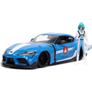 JAD33676 - TOYOTA Supra 2020 with blue Max STERLING ROBOTECH figure