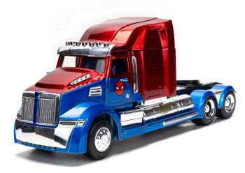 JAD35408 - 1995 WESTERN STAR 5700 XE Blue and Red MARVEL Spider-man