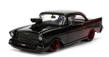 JAD35528 - 1957 Chevrolet Bel Air, black and red - PINK SLIPS