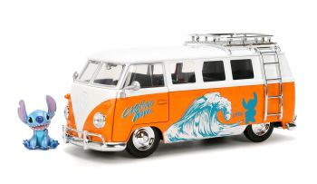 JAD36340 - VOLKSWAGEN bus 1961 orange and white with STICH figurine