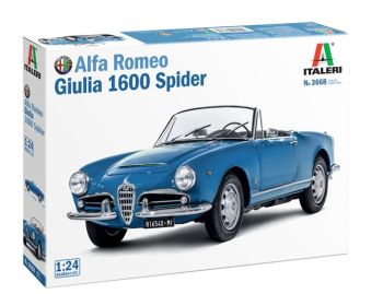 ITA3668 - ALFA Roméo Giulia 1600 Spider Blue to assemble and paint