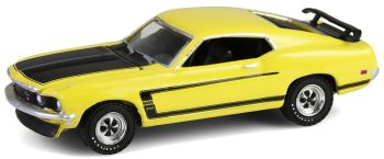 GREEN37320-B - FORD Mustang Boss 302 1969 yellow from the BARRETT JACKSON series (in blister pack)