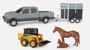 ERT37656-SKID - Pick-up with JOHN DEERE mini-loader and horses