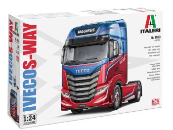 ITA3963 - IVECO S-Way 4x2 Red and Blue MAGIRUS to assemble and paint