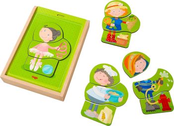 HAB304641 - Meli-Melo 24 Piece Wooden Puzzle - The Trades