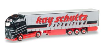 HER306980 - VOLVO FH Gl. XL 4x2 with tarpaulin trailer 3 Axles KAY SCHULTZ