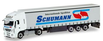 HER310048 - IVECO Stralis XP 4x2 with SCHUMANN Spedition 3-axle tarpaulin trailer