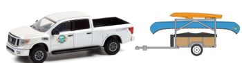 GREEN32230-A - 2019 NISSAN Titan XD PRO-4X with HITCH & TOW trailer and canoe in blister pack