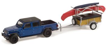 GREEN32240-C - JEEP Gladiator Texas 2021 with trailer and canoes from the HITCH & TW series in blister pack