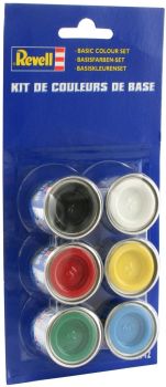 REV32342 - 6 pots of Enamel paint 14 ml Basic colors