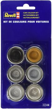 REV32344 - 6 pots of Enamel paint 14 ml Car colors