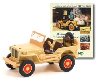 GREEN39080-A - JEEP WILLYS MB 1945 VINTAGE AD CARS in blister